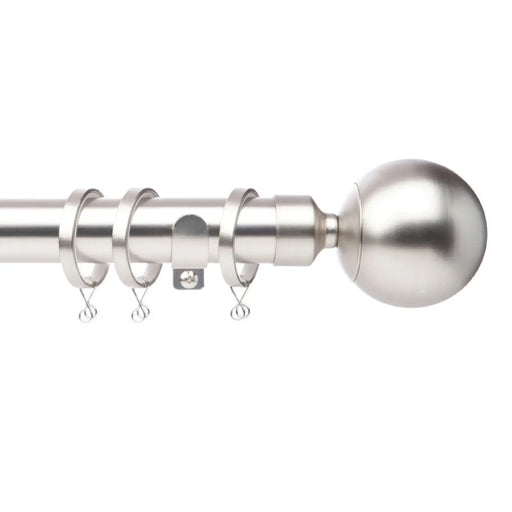 Jones Interiors Cosmos 28mm Metal Curtain Pole Kit Matt Nickel 150cm