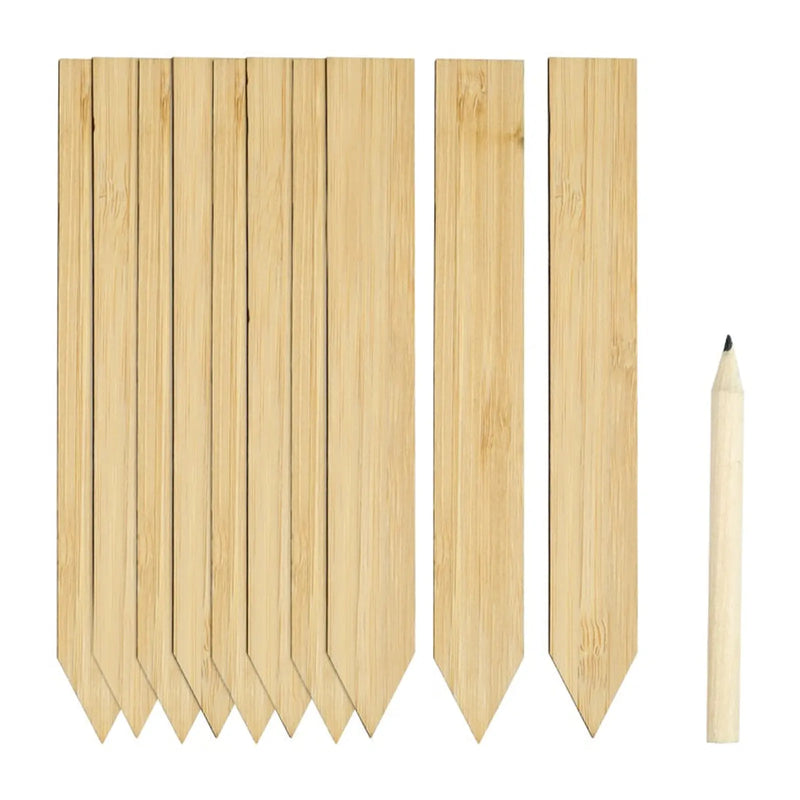Ambassador Bamboo Plant Labels & Pencil 10 Piece 6"