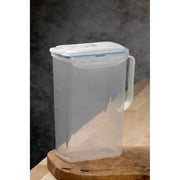 Locknlock Rectangular Fridge Door Jug - Clear/Blue 2L (190 x 100 x 234mm)
