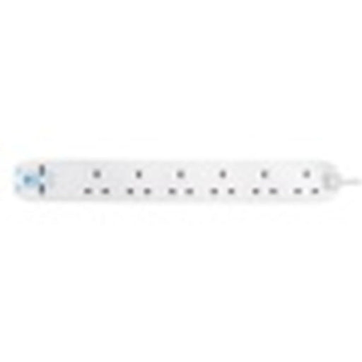 Masterplug 6 Gang Surge Extension Lead With 2 USBs 2m