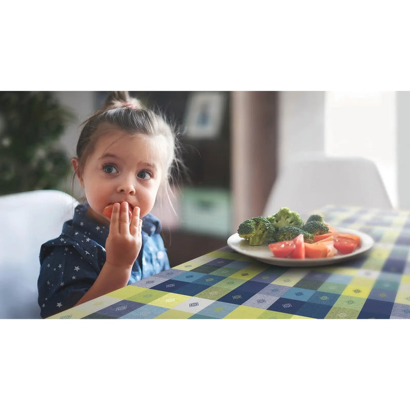 d-c-fix® Manhattan Tablecloth - Victor Blue 20m Roll x 140cm
