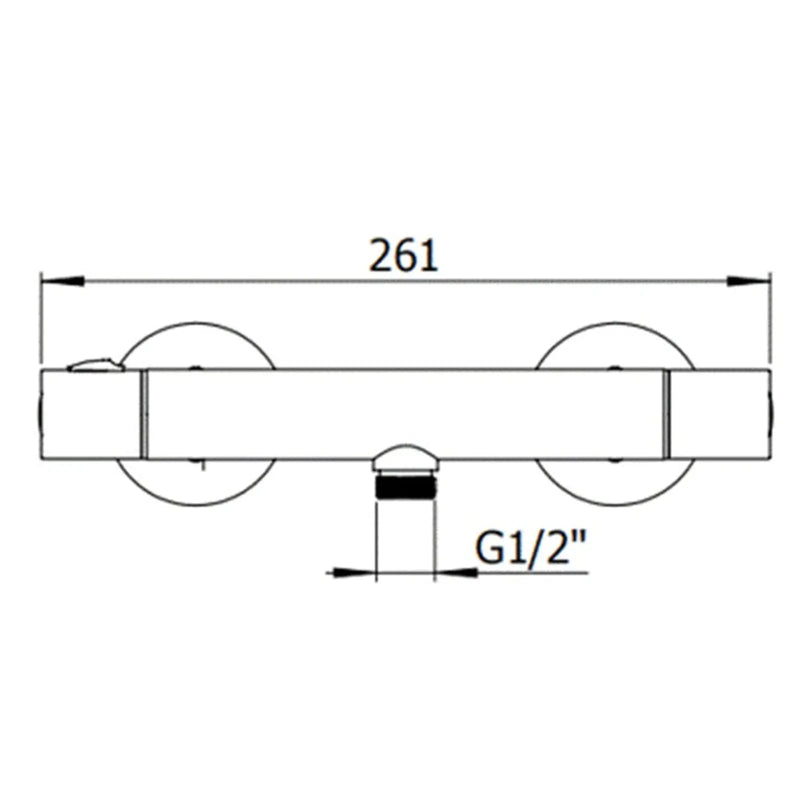 Deva Thermostatic Cool Touch Bar Valve Round