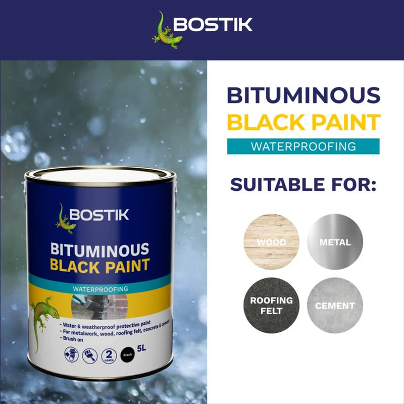 Bostik Bituminous Black Paint 5L