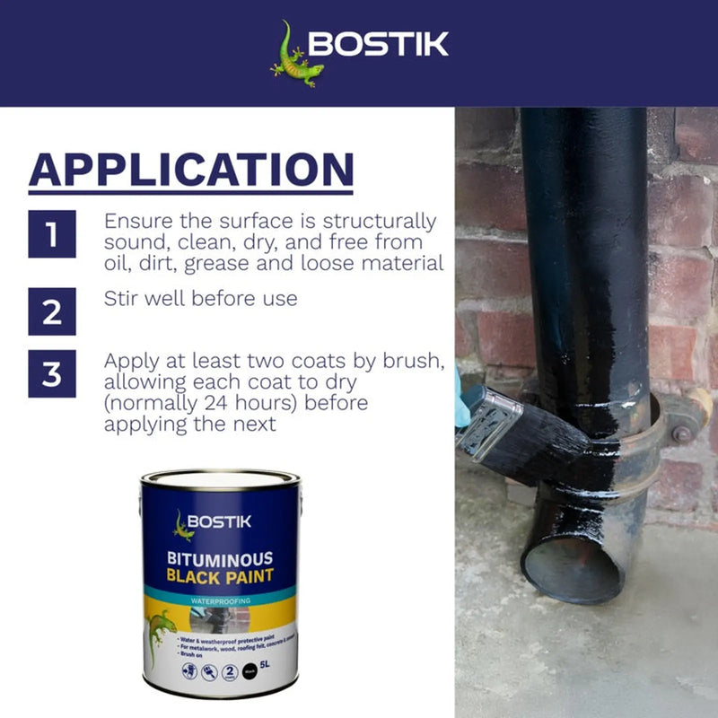 Bostik Bituminous Black Paint 5L