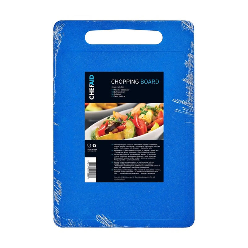 Chef Aid Poly Chopping Board 35 x 25cm Blue