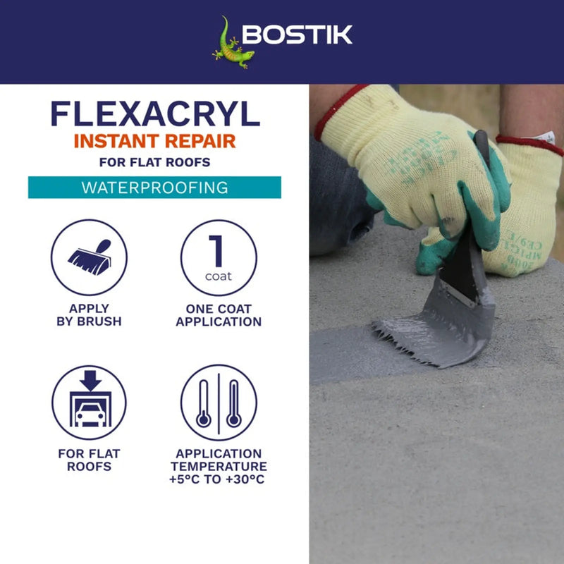 Bostik Flexacryl Instant Repair 1kg Grey