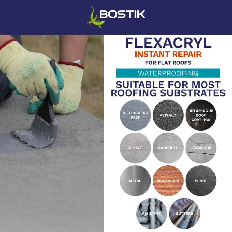 Bostik Flexacryl Instant Repair 1kg Grey