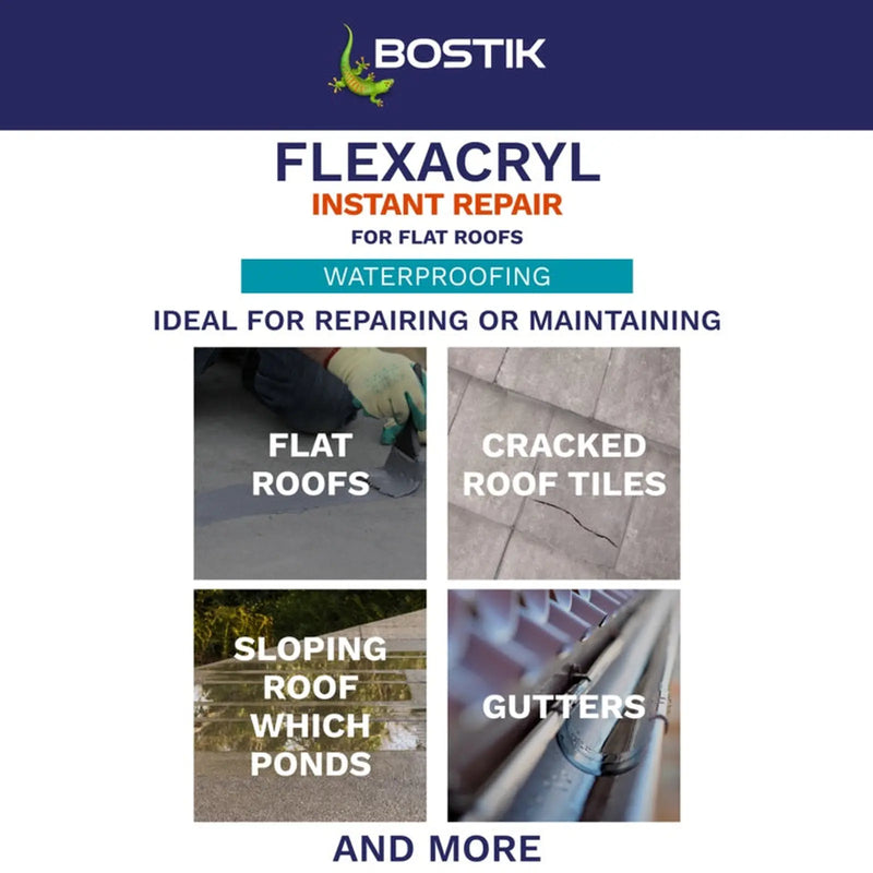 Bostik Flexacryl Instant Repair 1kg Grey