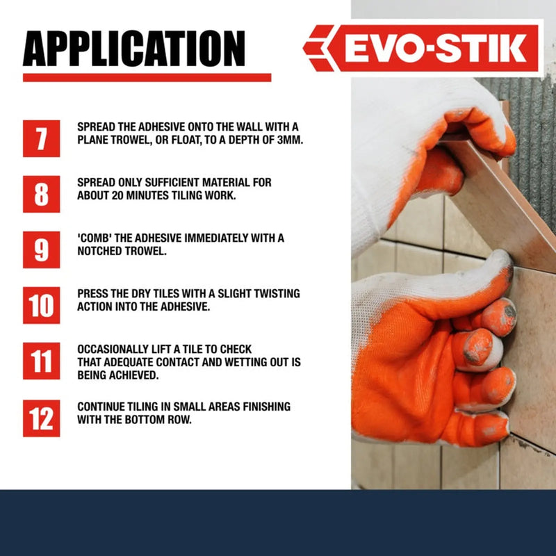 Evo-Stik Wall Tile Adhesive & Grout Mould Resistant Economy 1L