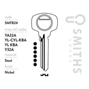 Smiths Locks Yale Patented 6 Pin Key Blank Pack 10