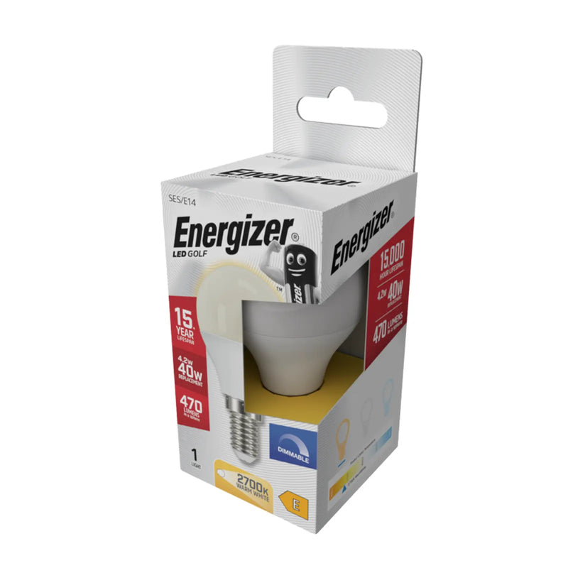 Energizer LED Golf 470lm Opal E14 Dimmable 4.2w