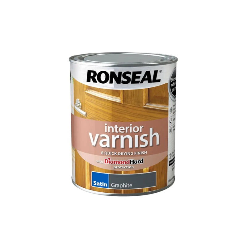 Ronseal Interior Varnish Satin 750ml Graphite