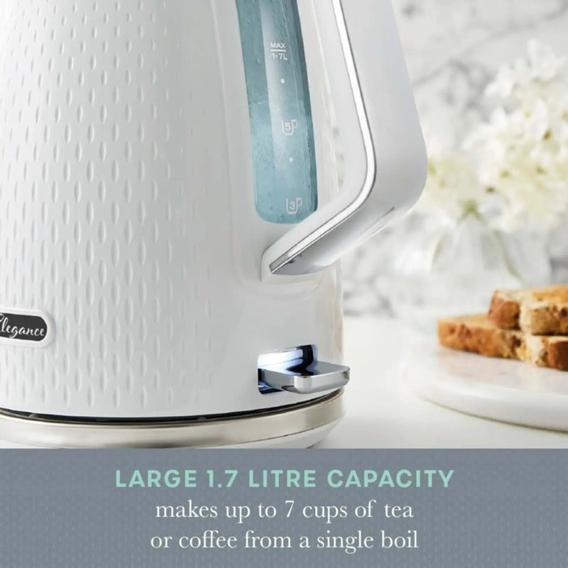 Swan White Textured Jug Kettle 1.7L