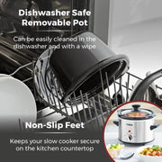 Tower Stainless Steel Slow Cooker 1.5L
