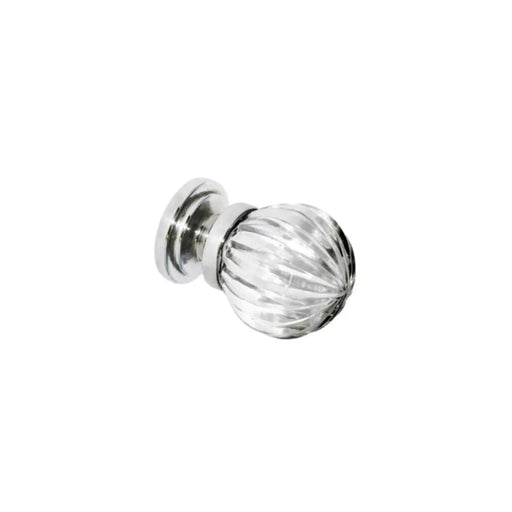 Securit Glass Pumpkin Cupboard Knobs CP 32mm - Pack of 5