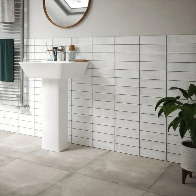 Johnson Tiles Melrose Bone Gloss Wall Tile 245 x 75mm 0.99m2