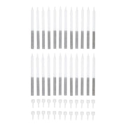 Tala 24 Silver Glitter Candles With Holders