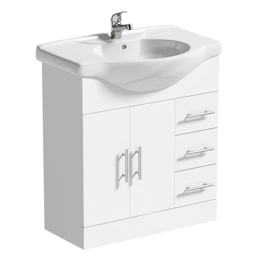 SP Rydal Freestanding White Vanity Unit 720mm