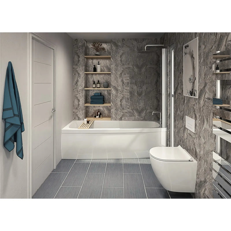 Perform Panel Bathroom & Shower Panel 2400mm x 1180mm Stratus Marble
