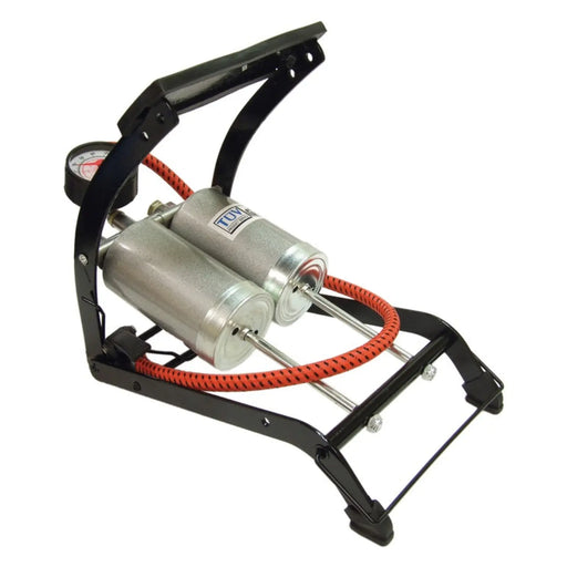 Streetwize Foot Pump Deluxe Double Barrel