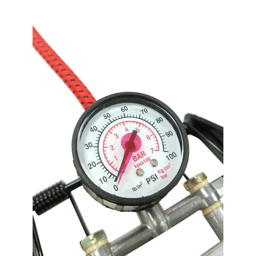 Streetwize Foot Pump Deluxe Double Barrel