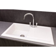 Reginox White Ceramic Reversible Sink 1 Bowl