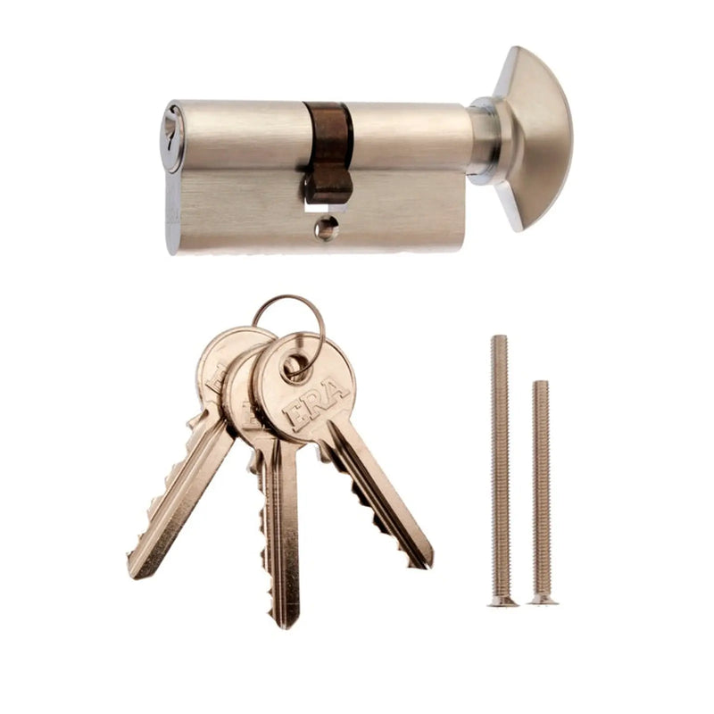 Era Euro Double 6 Pin Cylinder 50/50 Satin Clam