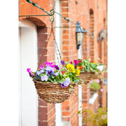 Ambassador Rattan Hanging Basket 12"