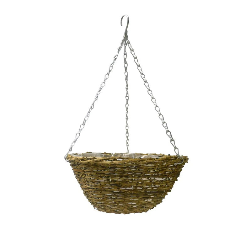 Ambassador Rattan Hanging Basket 12"