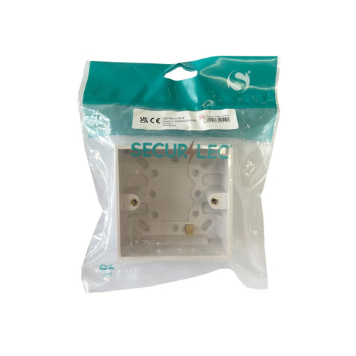 Securlec Single Square Pattress Box 35mm