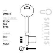 Smiths Locks Guardian Mortice Key Blank Pack 10