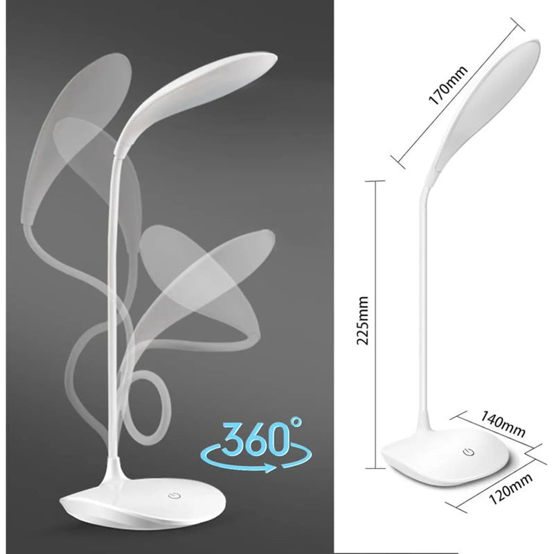 Extrastar Rechargable Dimmable Desk Lamp With Usb 3w White