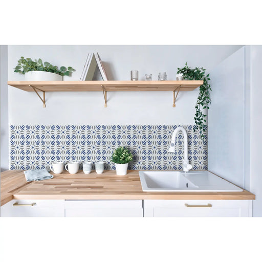 d-c-fix® Self Adhesive Wall Tile Cuba Blue 15cm x 15cm / Pack Of 6