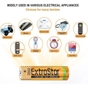 Extrastar Alkaline Batteries 1.5v AA Pack 4