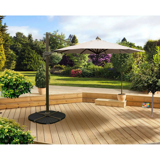 Pagoda 3m Deluxe Overhanging Parasol Beige