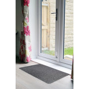 JVL Dirt Guard Plain Cotton Barrier Doormat 50 x 75cm Light Grey