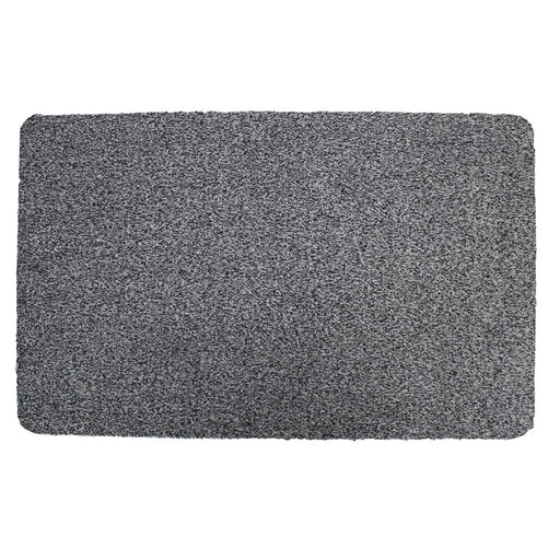 JVL Dirt Guard Plain Cotton Barrier Doormat 50 x 75cm Light Grey