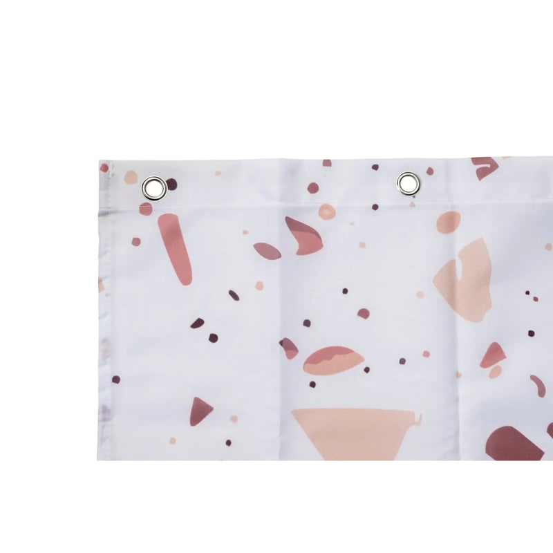 Croydex Shower Curtain 1800mm Pink Terrazzo