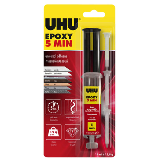 UHU Epoxy 5 Minute Syringe 14ml