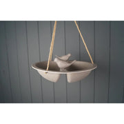 Earthy Sustainable Hanging Bird Bath & Feeder Straw