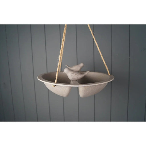 Earthy Sustainable Hanging Bird Bath & Feeder Straw