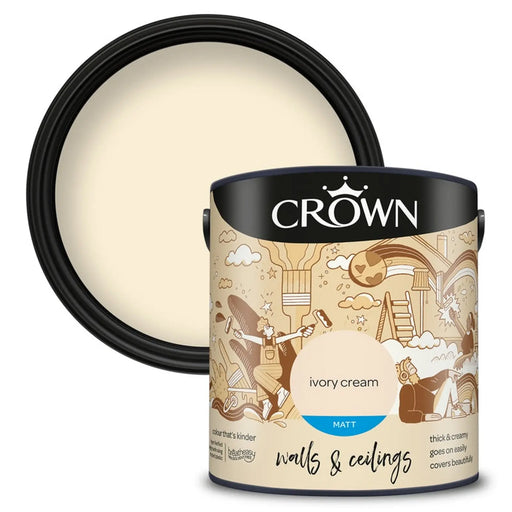 Crown Walls & Ceilings Matt 2.5L Ivory Cream
