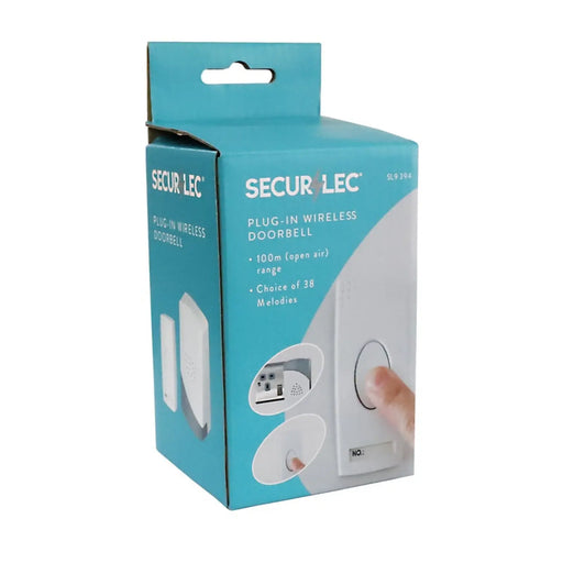 Securlec Plug-In Wireless Doorbell & Chime 100m