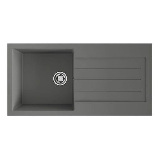 Ellsi Grey Comite Sink & Waste 1 Bowl 100 x 50cm