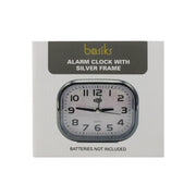 Basiks Alarm Clock White/Silver Frame