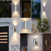 Extrastar Outdoor Up & Down Double Wall Light Steel