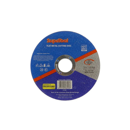 SupaTool Flat Metal Cutting Disc 115mmx2mm