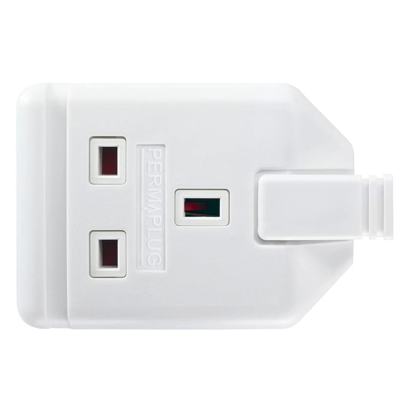Masterplug Rubber Extension Socket White BS1363/13a
