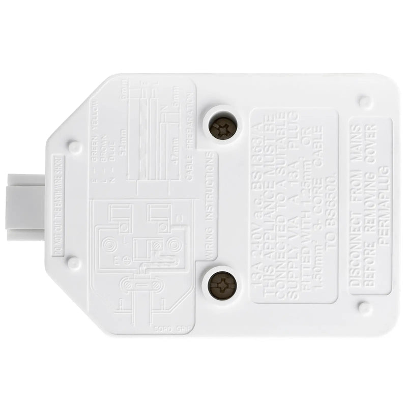 Masterplug Rubber Extension Socket White BS1363/13a
