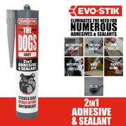 Evo-Stik The Dog's 2 In 1 Adhesive & Sealant 290ml Grey